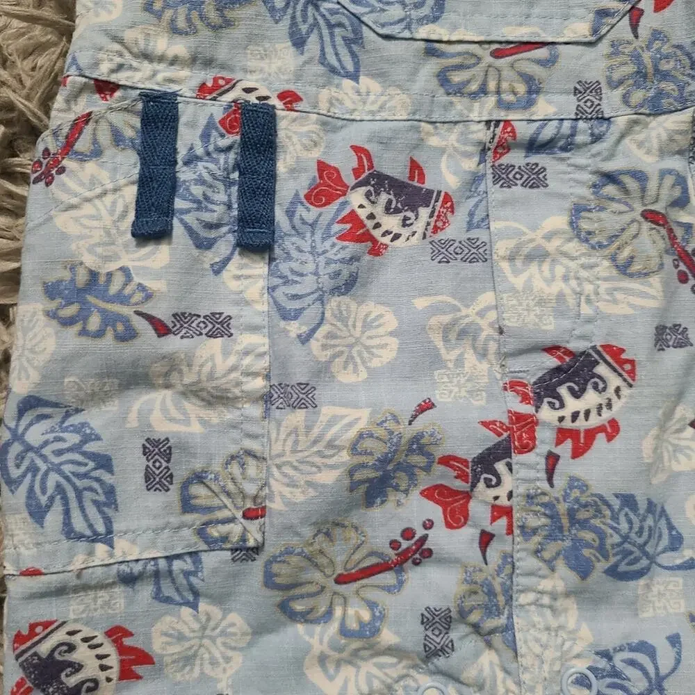 Carter's Baby Boy Sz 6M Blue Red Sleeveless Summer Sun Suit Overalls Lightweight